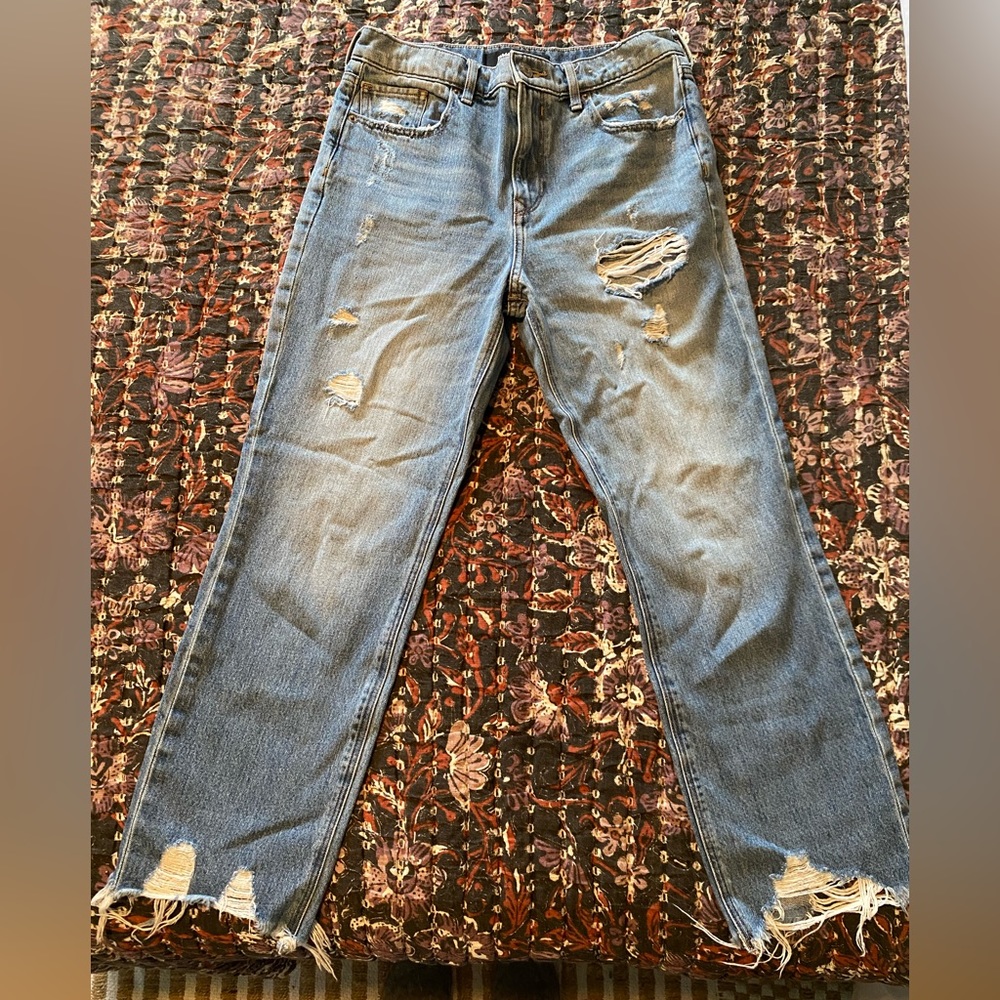 Express Straight Ankle High Rise Jeans